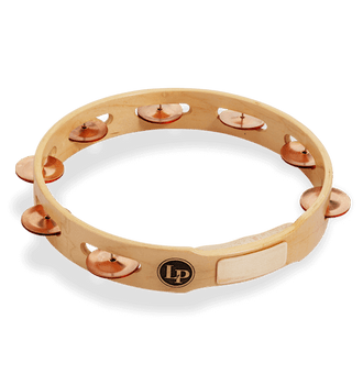 LP Accent 10" Single Row Wood Tambourine With Copper Jingles (LP381-C) LP Accent 10" Single Row Wood Tambourine With Copper Jingles (LP381-C)