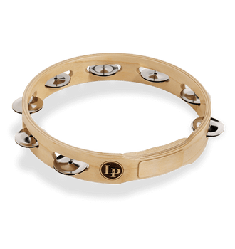 LP Accent 10" Single Row Wood Tambourine With Steel Jingles (LP381-S) LP Accent 10" Single Row Wood Tambourine With Steel Jingles (LP381-S)