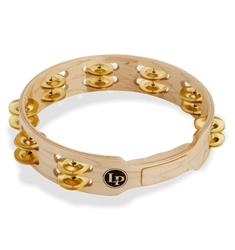 LP Accent 10" Double Row Wood Tambourine With Brass Jingles (LP382-B) LP Accent 10" Double Row Wood Tambourine With Brass Jingles (LP382-B)