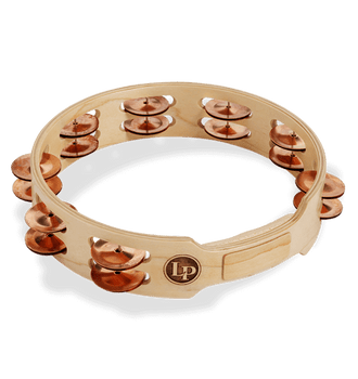 LP Accent 10" Double Row Wood Tambourine With Copper Jingles (LP382-C) LP Accent 10" Double Row Wood Tambourine With Copper Jingles (LP382-C)