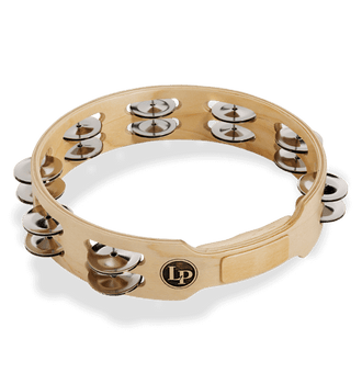 LP Accent 10" Double Row Wood Tambourine With Steel Jingles (LP382-S) LP Accent 10" Double Row Wood Tambourine With Steel Jingles (LP382-S)