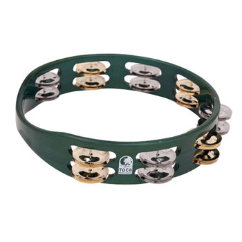 Toca 10" Colorsound Tambourine, Green (TCT10-GN) Toca 10" Colorsound Tambourine, Green (TCT10-GN)
