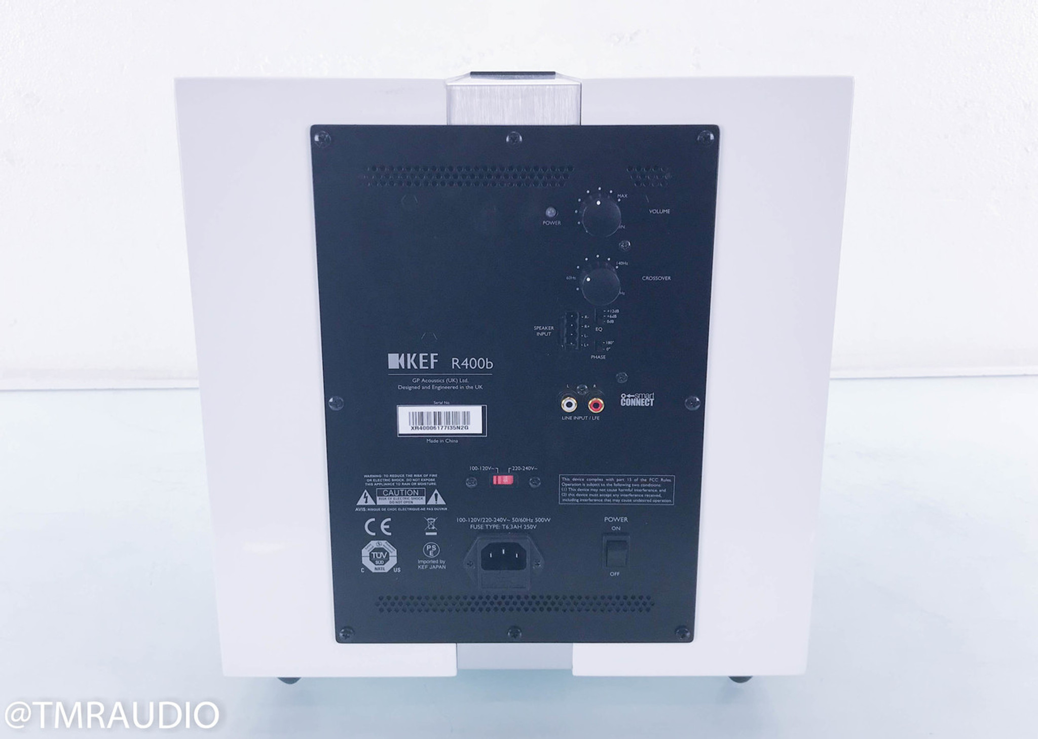 KEF R400b 9" Powered Subwoofer; White; R Series The Music Room