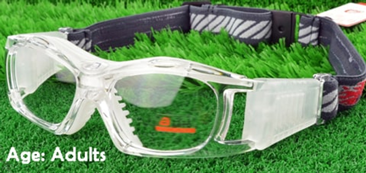 BL023 Clear White Prescription Sports Glasses & Sports Goggles