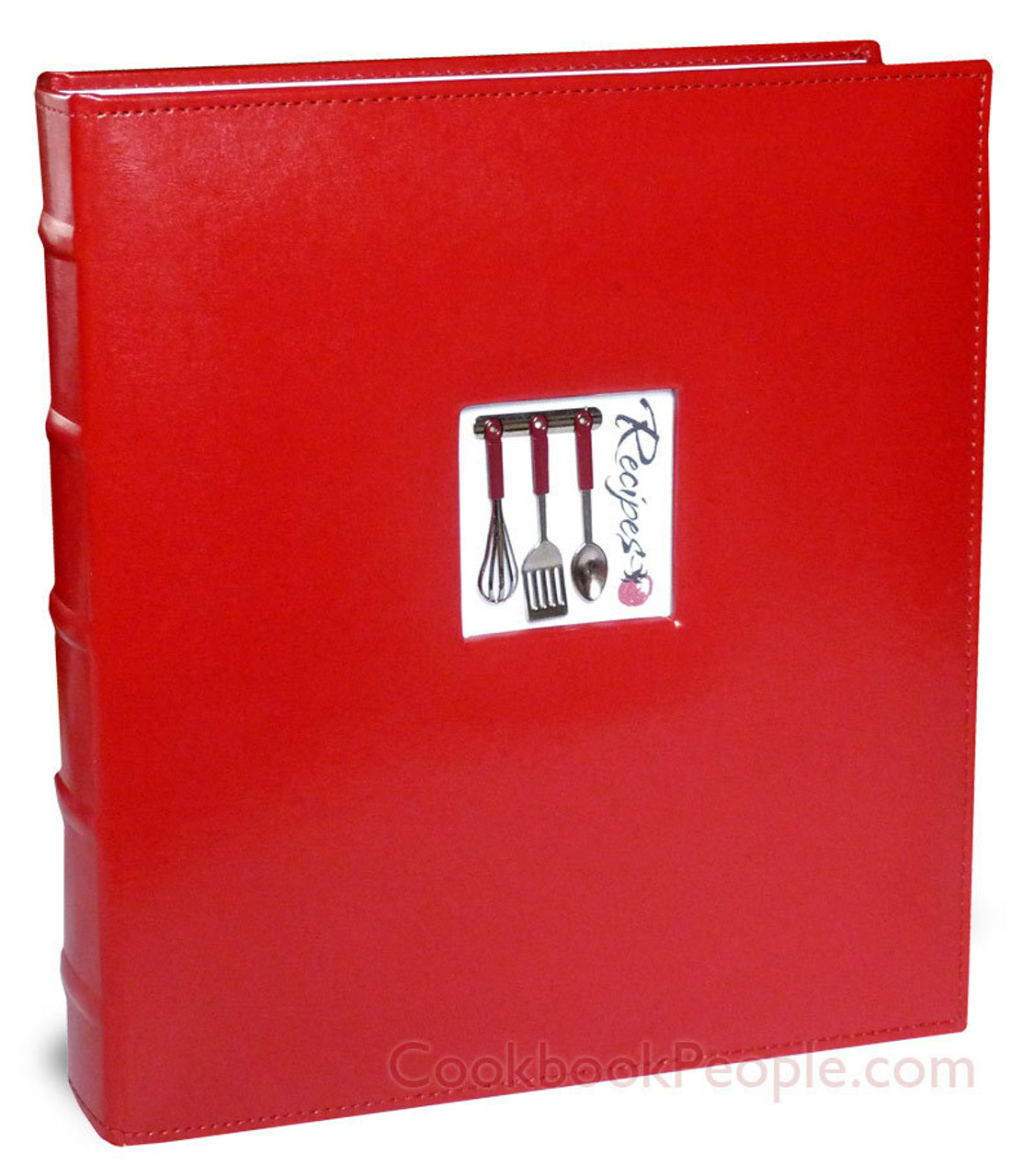 Full Size Red Leather Deluxe Recipe Binder A La Carte