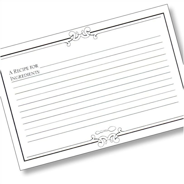 4x6 Initial Gourmet (Plain) Recipe Card - 40 ea 4x6 Initial Gourmet (Plain) Recipe Card - 40 ea
