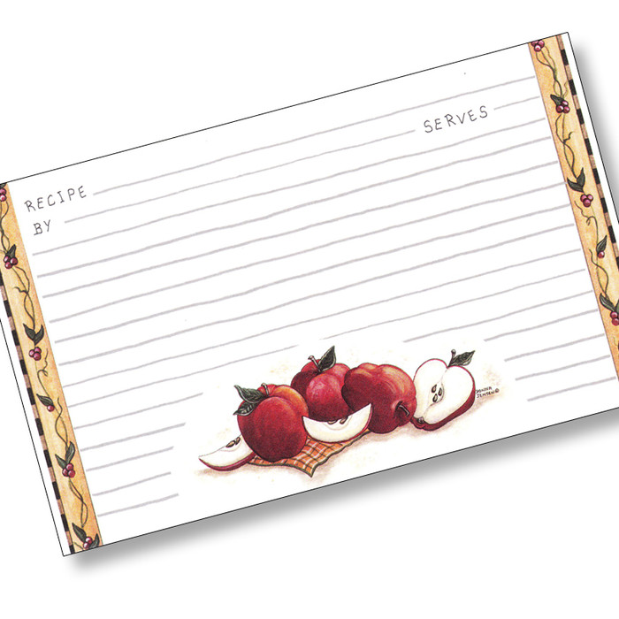 3x5 Rustic Apples Recipe Card 3x5 Rustic Apples Recipe Card