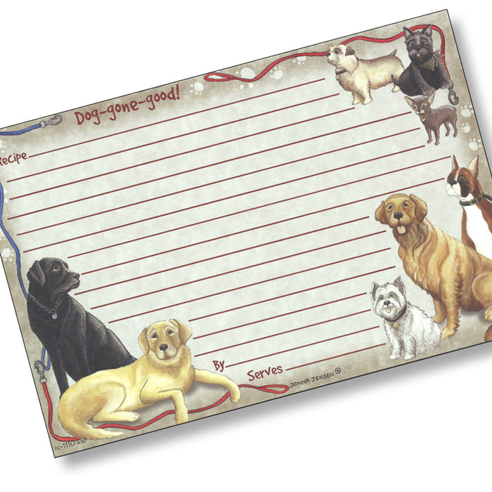 dog recipe card design dog recipe card design