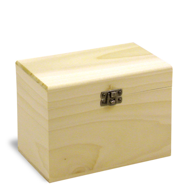 4x6 Poplar Wood Recipe Card Box - Made in USA 4x6 Poplar Wood Recipe Card Box - Made in USA