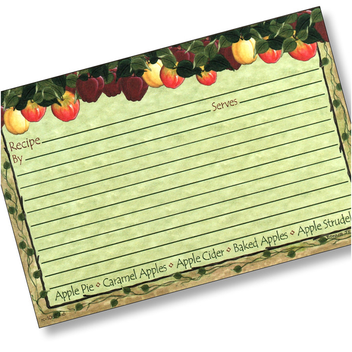 4x6 Apple Cider Recipe Card 4x6 Apple Cider Recipe Card
