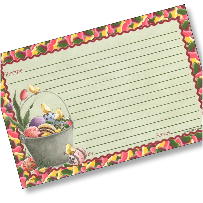 4x6 Easter Chicks Recipe Card 4x6 Easter Chicks Recipe Card