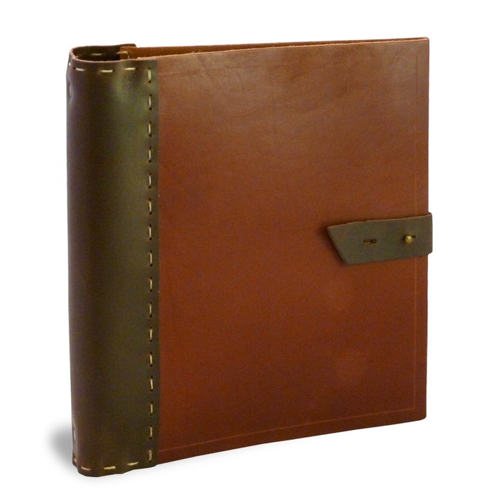 Full Page Rustic Saddle Leather Recipe Binder - Hand-Made in USA Full Page Rustic Saddle Leather Recipe Binder - Hand-Made in USA