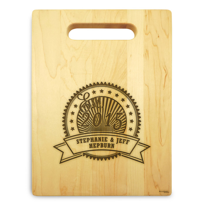 Blue Ribbon 9x12 Engraved Cutting Board Featuring Handle Maple Wood Blue Ribbon 9x12 Engraved Cutting Board Featuring Handle Maple Wood