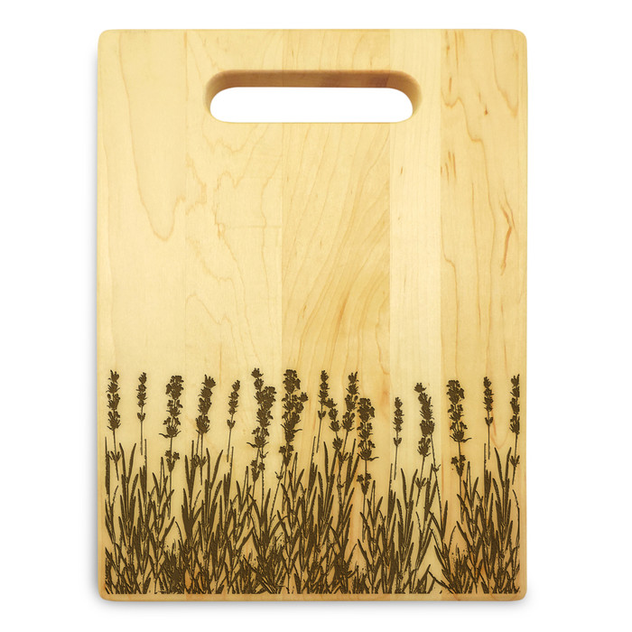 Lavender 9x12 Engraved Chopping Board Handle Maple Wood Lavender 9x12 Engraved Chopping Board Handle Maple Wood