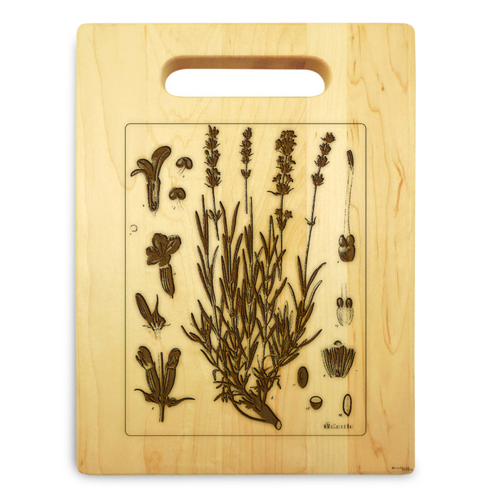 Lavender Herb 9x12 Small Engravedl Cutting Board Handle Maple Wood Lavender Herb 9x12 Small Engravedl Cutting Board Handle Maple Wood