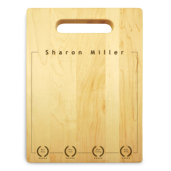 Recognition 9x12 Small Personalized Cutting Board Handle Maple Wood Recognition 9x12 Small Personalized Cutting Board Handle Maple Wood