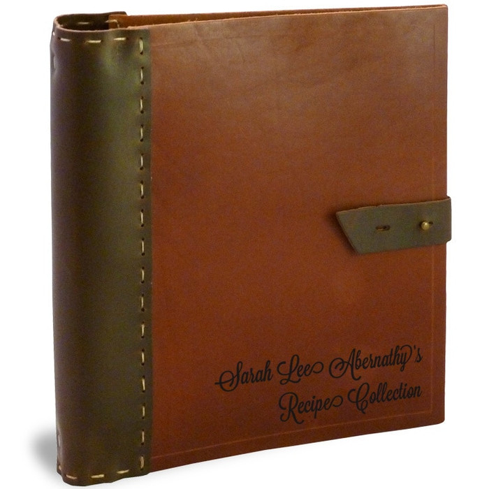 Personalized Full Page Rustic Saddle Leather Recipe Binder Personalized Full Page Rustic Saddle Leather Recipe Binder