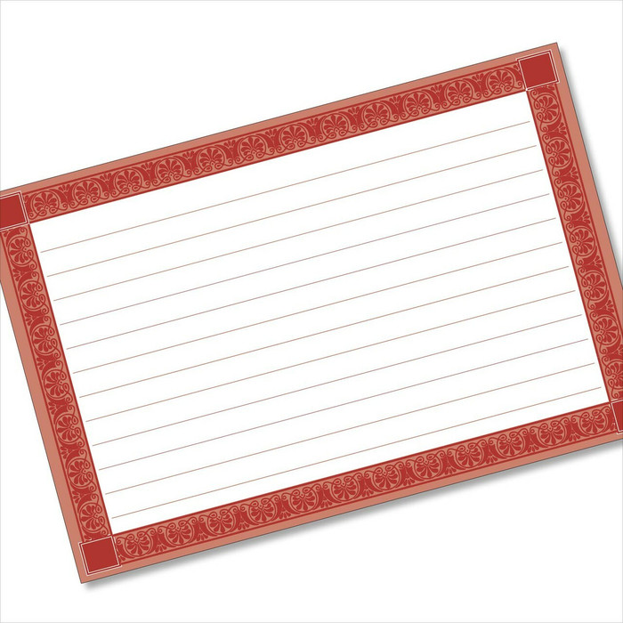 4x6 Recipe Card Rectangle Framed Red 40ea 4x6 Recipe Card Rectangle Framed Red 40ea