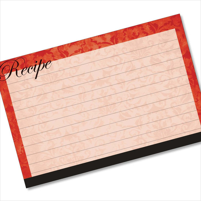 4x6 Recipe Card Velvet Vintage Wallpaper Red 40ea 4x6 Recipe Card Velvet Vintage Wallpaper Red 40ea