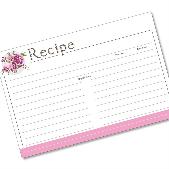 4x6 Recipe Card Corner Bouquet Purple 40ea 4x6 Recipe Card Corner Bouquet Purple 40ea
