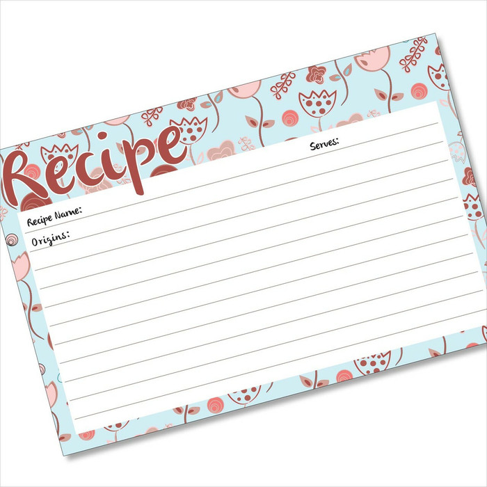 4x6 Recipe Card Flowerama Mama Baby Blue 40ea 4x6 Recipe Card Flowerama Mama Baby Blue 40ea