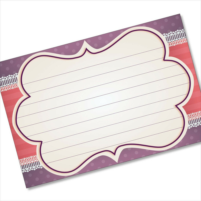 4x6 Recipe Card Purple Giftwrap Notecard or Thank You Card or 40ea 4x6 Recipe Card Purple Giftwrap Notecard or Thank You Card or 40ea