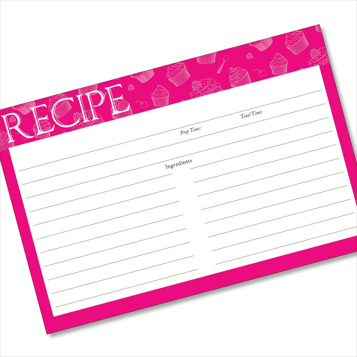 4x6 Recipe Card Pinkalicious Cupcake Pattern 40ea 4x6 Recipe Card Pinkalicious Cupcake Pattern 40ea