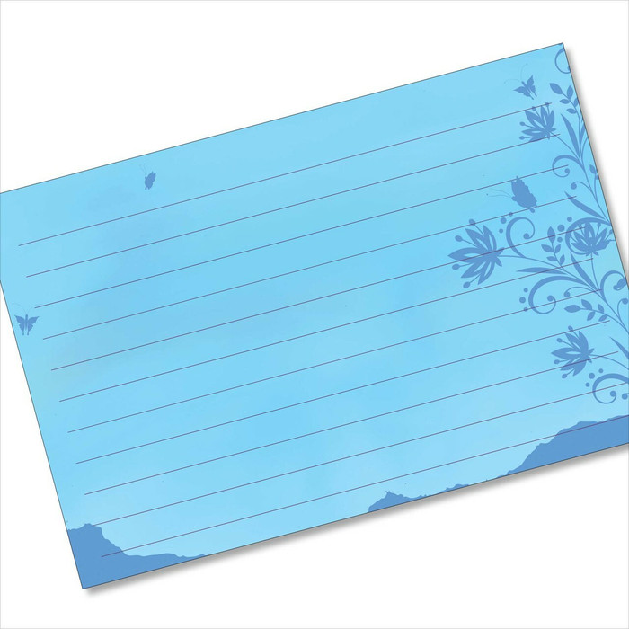 4x6 Recipe Card Blue Butterflies Silhouette Note card or Gift Card or 40ea 4x6 Recipe Card Blue Butterflies Silhouette Note card or Gift Card or 40ea