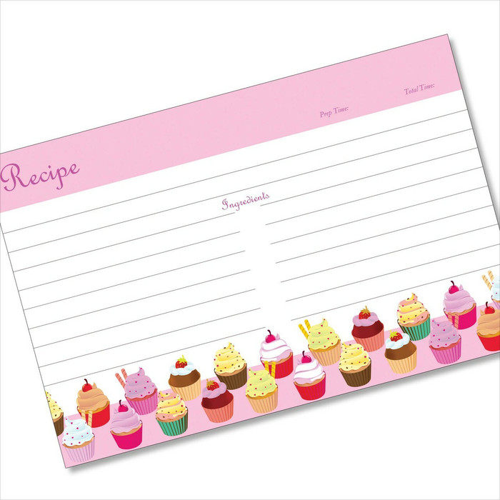 4x6 Recipe Card 21 Cupcake Salute Pink 40ea 4x6 Recipe Card 21 Cupcake Salute Pink 40ea
