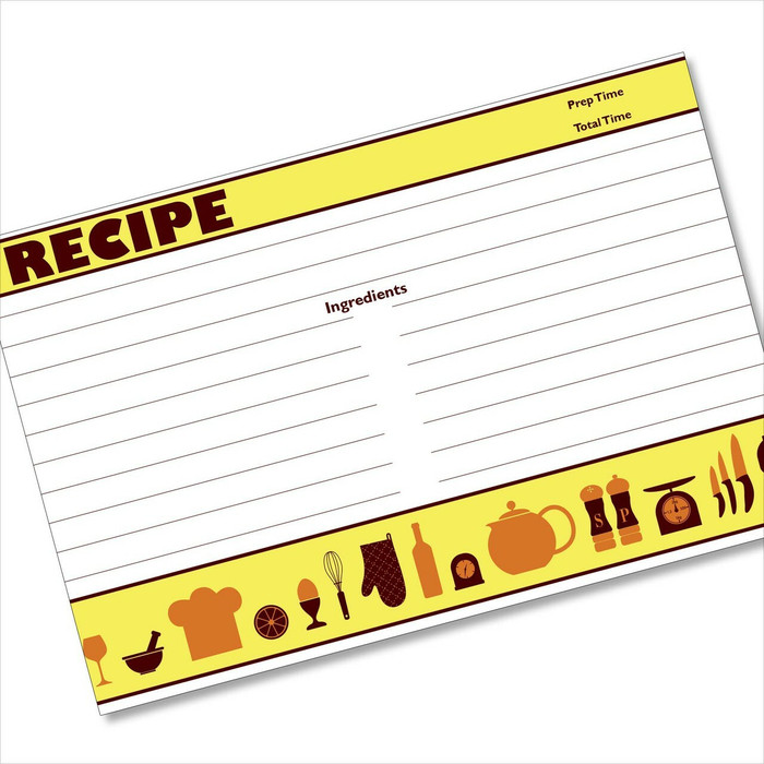 4x6 Recipe Card Retro Icon Yellow 40ea 4x6 Recipe Card Retro Icon Yellow 40ea