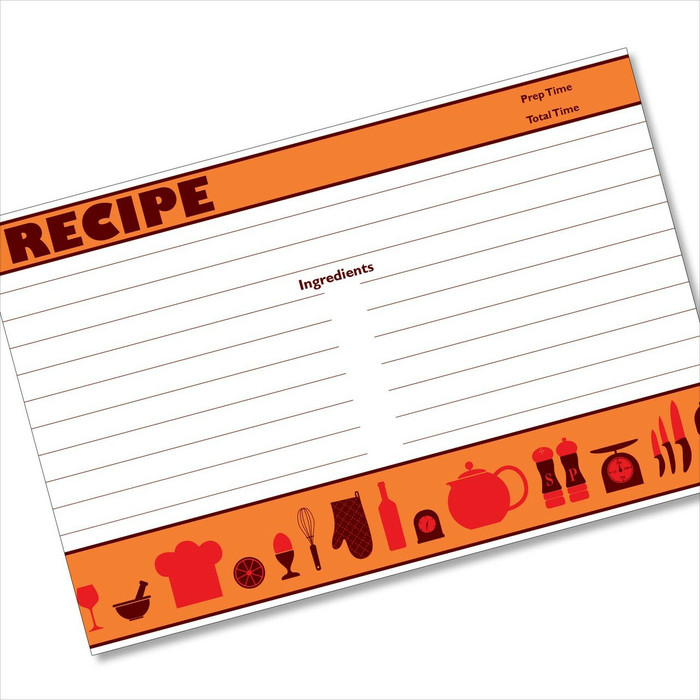 4x6 Recipe Card Retro Icon Orange 40ea 4x6 Recipe Card Retro Icon Orange 40ea