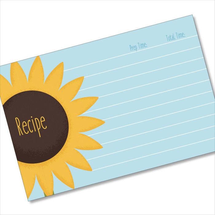 4x6 Recipe Card Single Sunflower 40ea 4x6 Recipe Card Single Sunflower 40ea