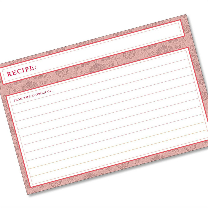 4x6 Recipe Card Agatha Pretty Pink 40ea 4x6 Recipe Card Agatha Pretty Pink 40ea