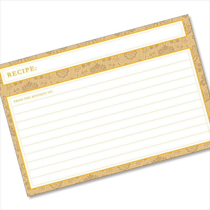 4x6 Recipe Card Agatha Marigold Honey Light Orange 40ea 4x6 Recipe Card Agatha Marigold Honey Light Orange 40ea