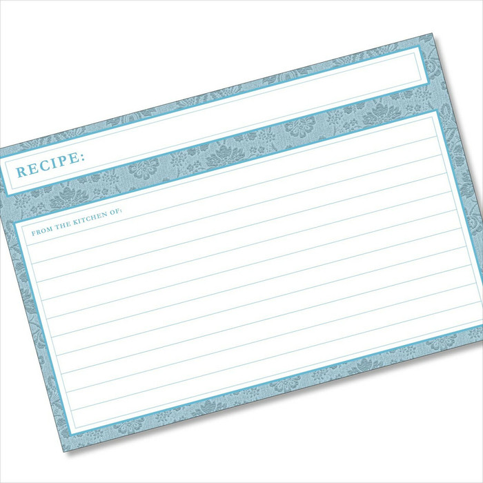 4x6 Recipe Card Agatha Sky Blue 40ea 4x6 Recipe Card Agatha Sky Blue 40ea