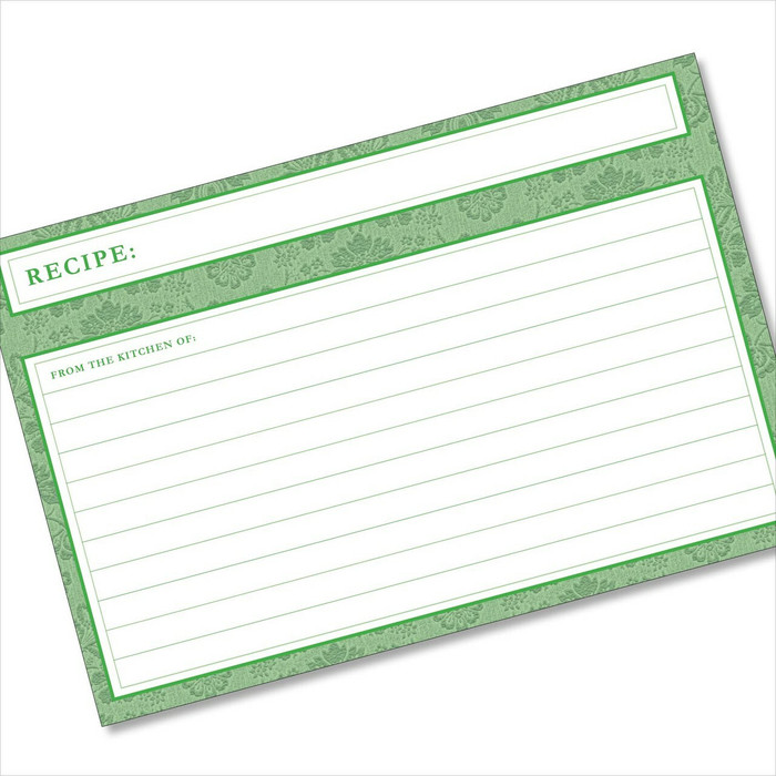 4x6 Recipe Card Agatha Leafy Green 40ea 4x6 Recipe Card Agatha Leafy Green 40ea