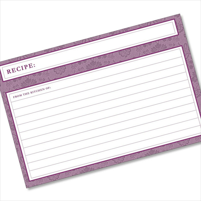 4x6 Recipe Card Agatha Plum Purple 40ea 4x6 Recipe Card Agatha Plum Purple 40ea