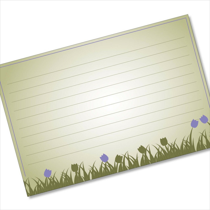 4x6 Recipe Card Purple Tulip Romance 40ea 4x6 Recipe Card Purple Tulip Romance 40ea