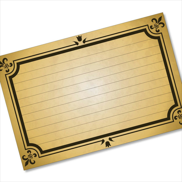 4x6 Recipe Card Formal Card Ancient Brown 40ea 4x6 Recipe Card Formal Card Ancient Brown 40ea