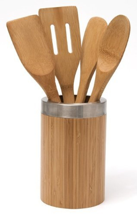 Bamboo Tool Holder with 4-Tools Bamboo Tool Holder with 4-Tools