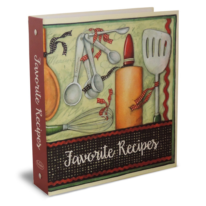 Half Page Recipe Card Binder-Cook with Love Half Page Recipe Card Binder-Cook with Love