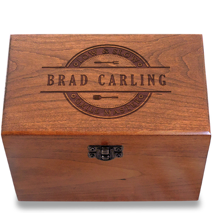 Grill Master Personalized Cherry 4x6 Recipe Card Box Grill Master Personalized Cherry 4x6 Recipe Card Box