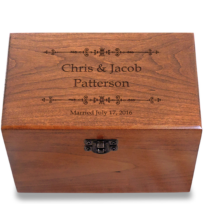 Ironwork Personalized Cherry 4x6 Recipe Card Box Ironwork Personalized Cherry 4x6 Recipe Card Box