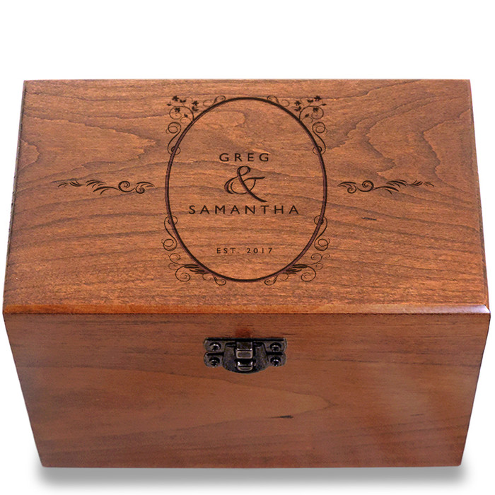 Reflections Personalized Cherry 4x6 Recipe Card Box Reflections Personalized Cherry 4x6 Recipe Card Box