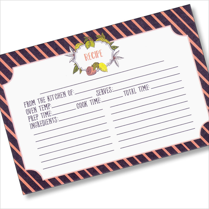 4x6 LemonDrop Recipe Card - 40 ea 4x6 LemonDrop Recipe Card - 40 ea