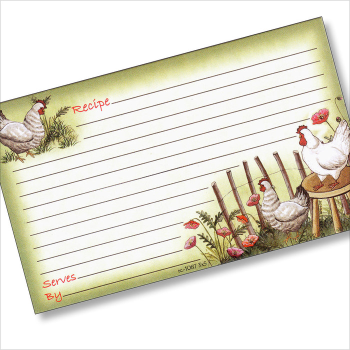 3x5 Chickens Out! Recipe Card 3x5 Chickens Out! Recipe Card