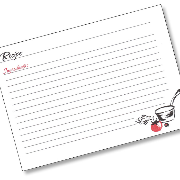 A La Carte Recipe Card 5x7 - 40 ea A La Carte Recipe Card 5x7 - 40 ea
