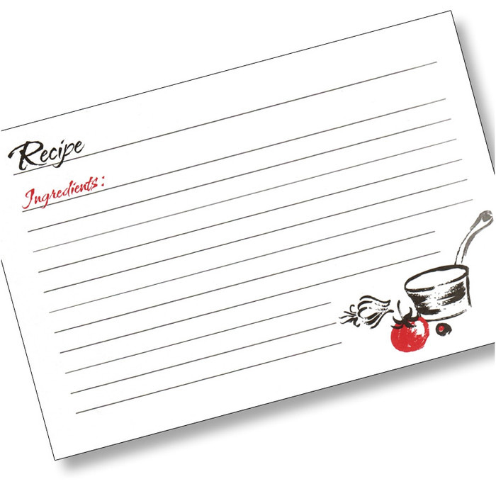 4x6 A La Carte Recipe Card - 40 ea 4x6 A La Carte Recipe Card - 40 ea
