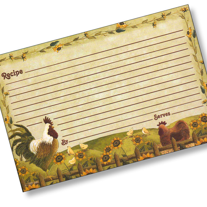 4x6 The Happy Hen Recipe Card 4x6 The Happy Hen Recipe Card
