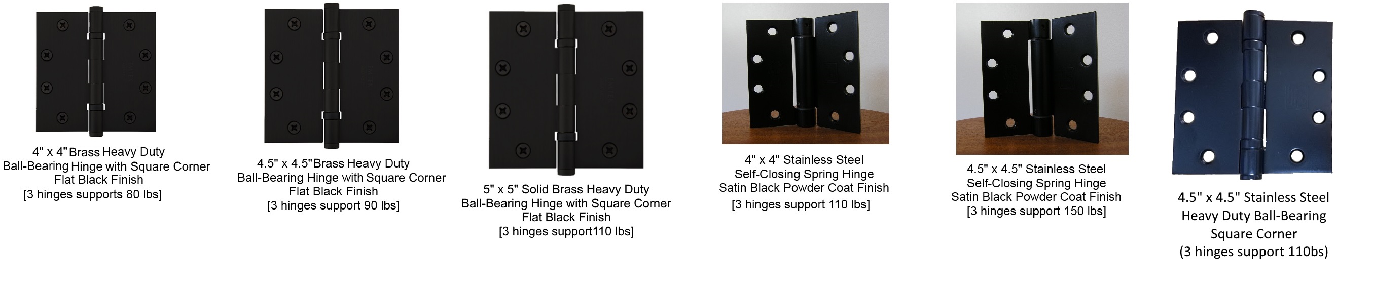 Gate Hinge Kit Heavy Duty Spring Hinges Handle and Latch